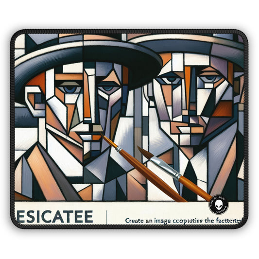 "Cubist Cityscape: Fragmented Views of Urban Energy" - The Alien Gaming Mouse Pad Cubism