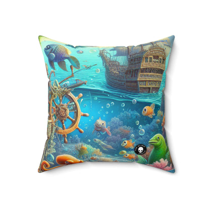 "Underwater Fiesta"- The Alien Spun Polyester Square Pillow