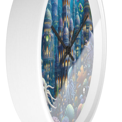 "Enchanting Atlantis: A Harmony of Sea Creatures" - The Alien Wall Clock