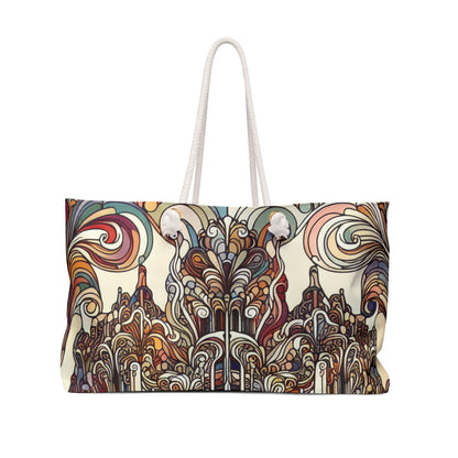 "Enchanted Seasons: Art Nouveau Forest Illustration" - The Alien Weekender Bag Art Nouveau