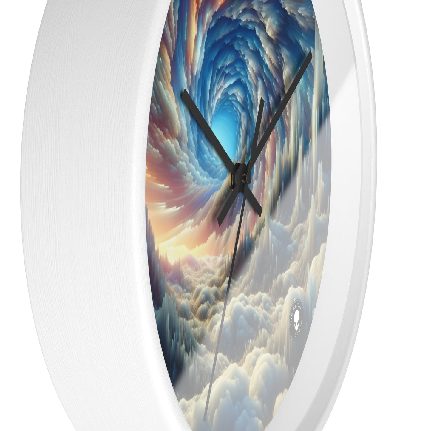 Crystal Peaks and Colorful Skies - The Alien Wall Clock