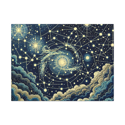 "Dotting the Heavens" - Le style pointillisme Alien Canva