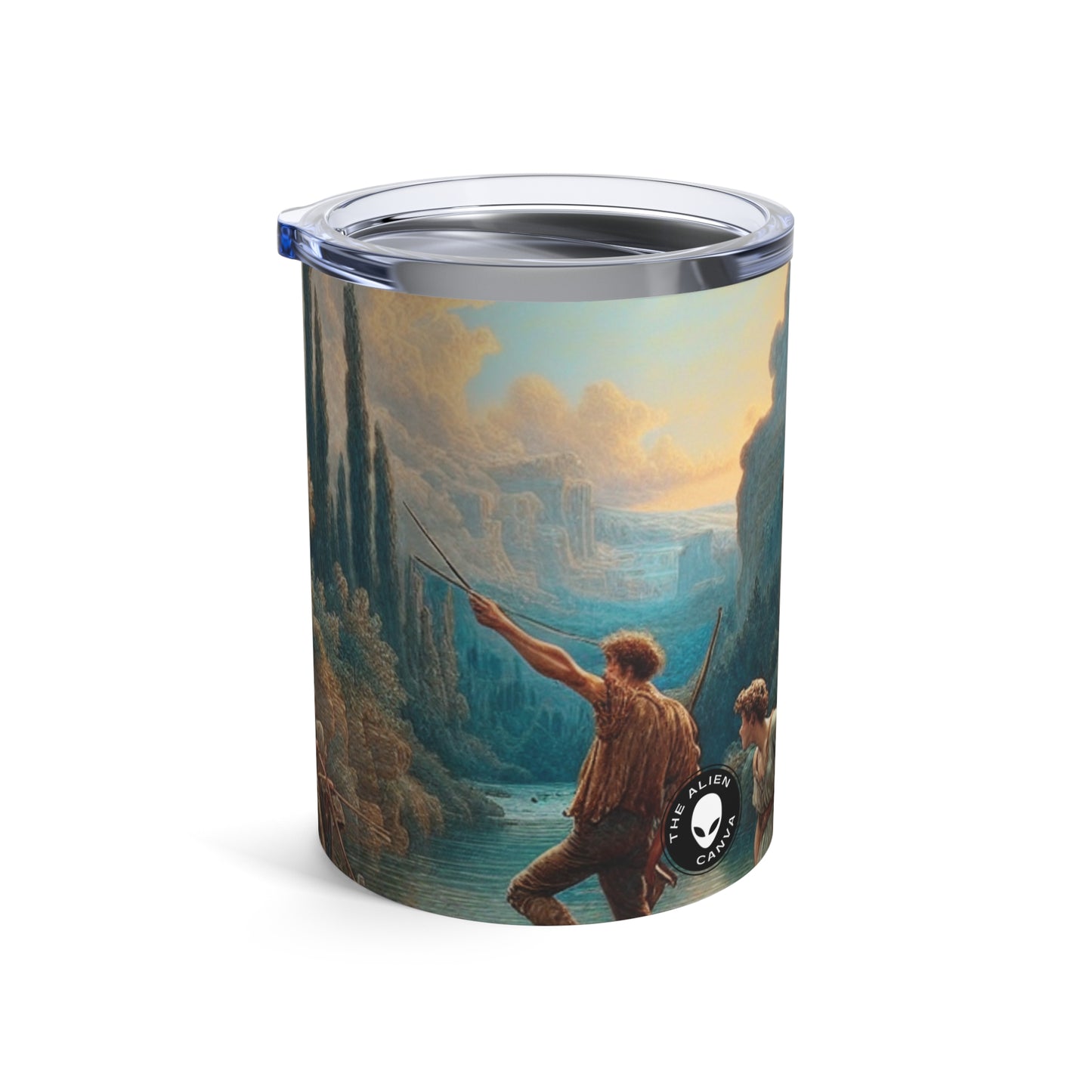 "Sunset Serenade: Un paisaje romántico" - The Alien Tumbler 10oz Romanticismo