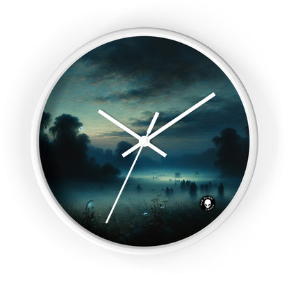 "Misty Twilight : un voyage tonaliste dans une sérénité silencieuse" - The Alien Wall Clock Tonalism