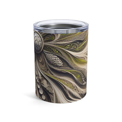 "Sandy Symphony: Un colorido mosaico de piedras en la playa" - The Alien Tumbler 10oz Land Art