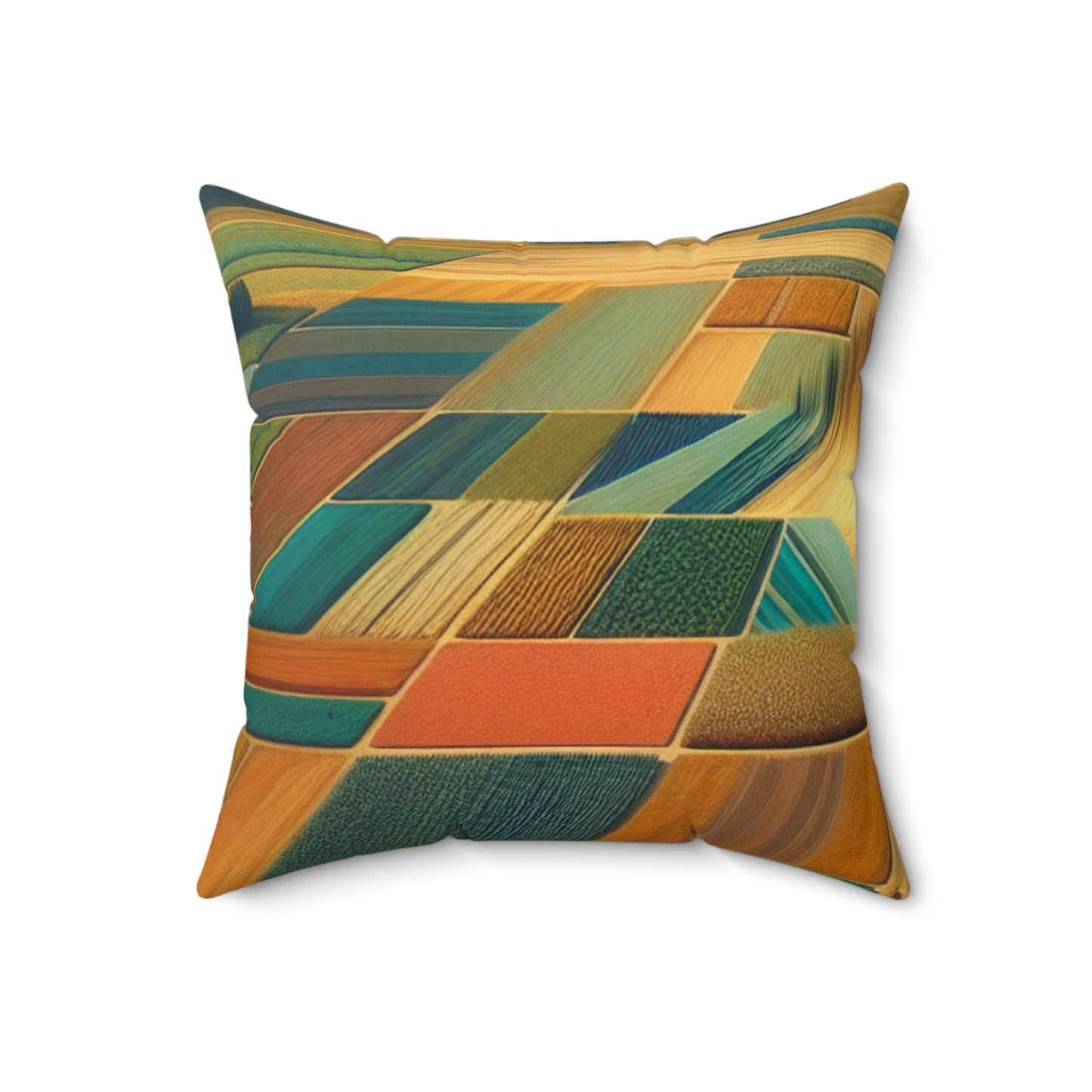 "Forest Mandala: Nature's Harmony" - L'Alien Spun Polyester Square Pillow Land Art