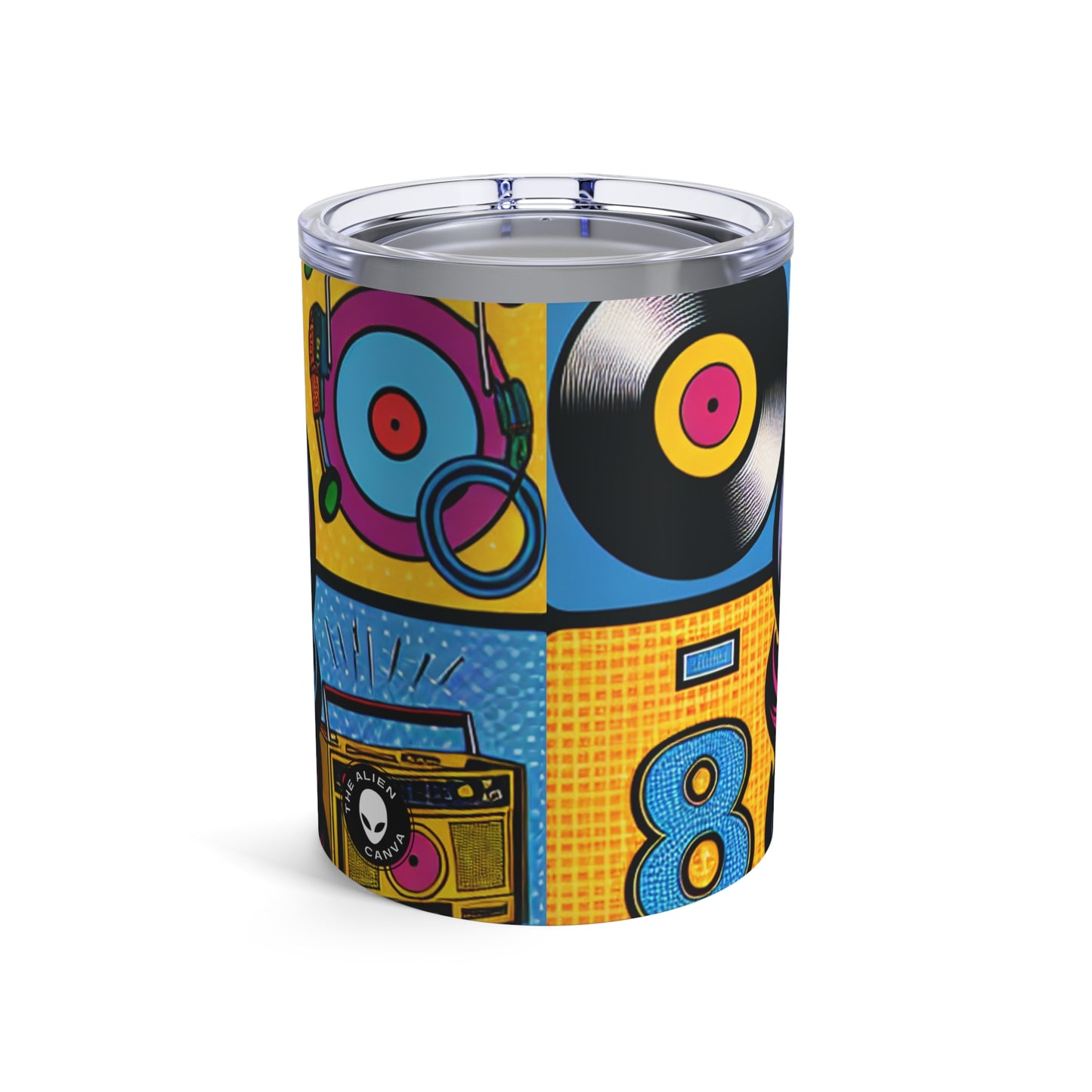 "Celebrating Pop Iconography: A Retrospective Portrait" - The Alien Tumbler 10oz Pop Art