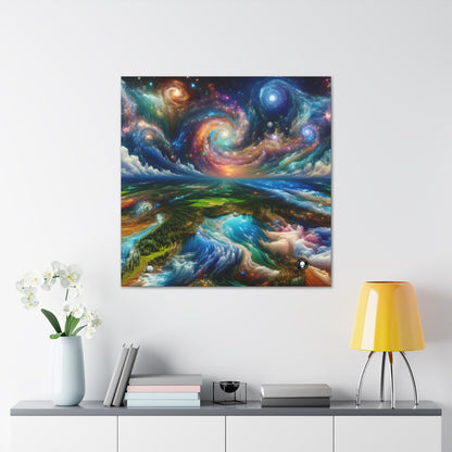 "Galactic Patchwork: A Surreal Landscape" - The Alien Canva