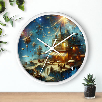 "Kitchen Enchantment: A Whimsical World of Living Objects" - The Alien Wall Clock Magic Realism