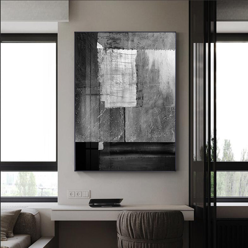 Póster Imagen moderna del arte de pared gris abstracto escandinavo