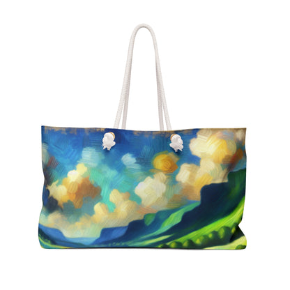 "Serenity at Sunset: An Impressionistic Meadow" - The Alien Weekender Bag Impressionism