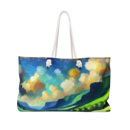 "Serenity at Sunset: An Impressionistic Meadow" - The Alien Weekender Bag Impressionism