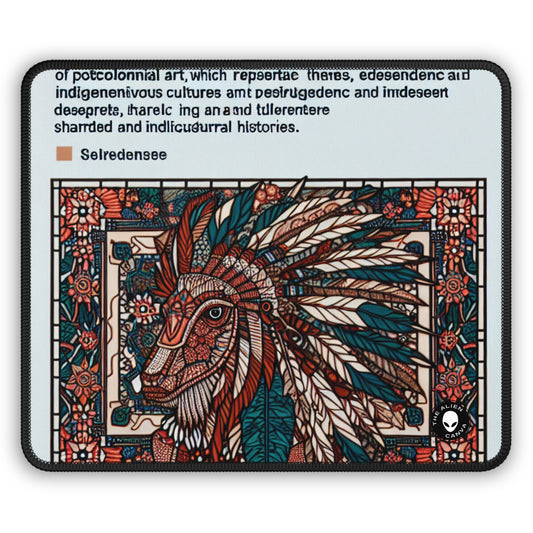 "Resilience Unveiled: A Postcolonial Celebration" - The Alien Gaming Mouse Pad Postcolonial Art