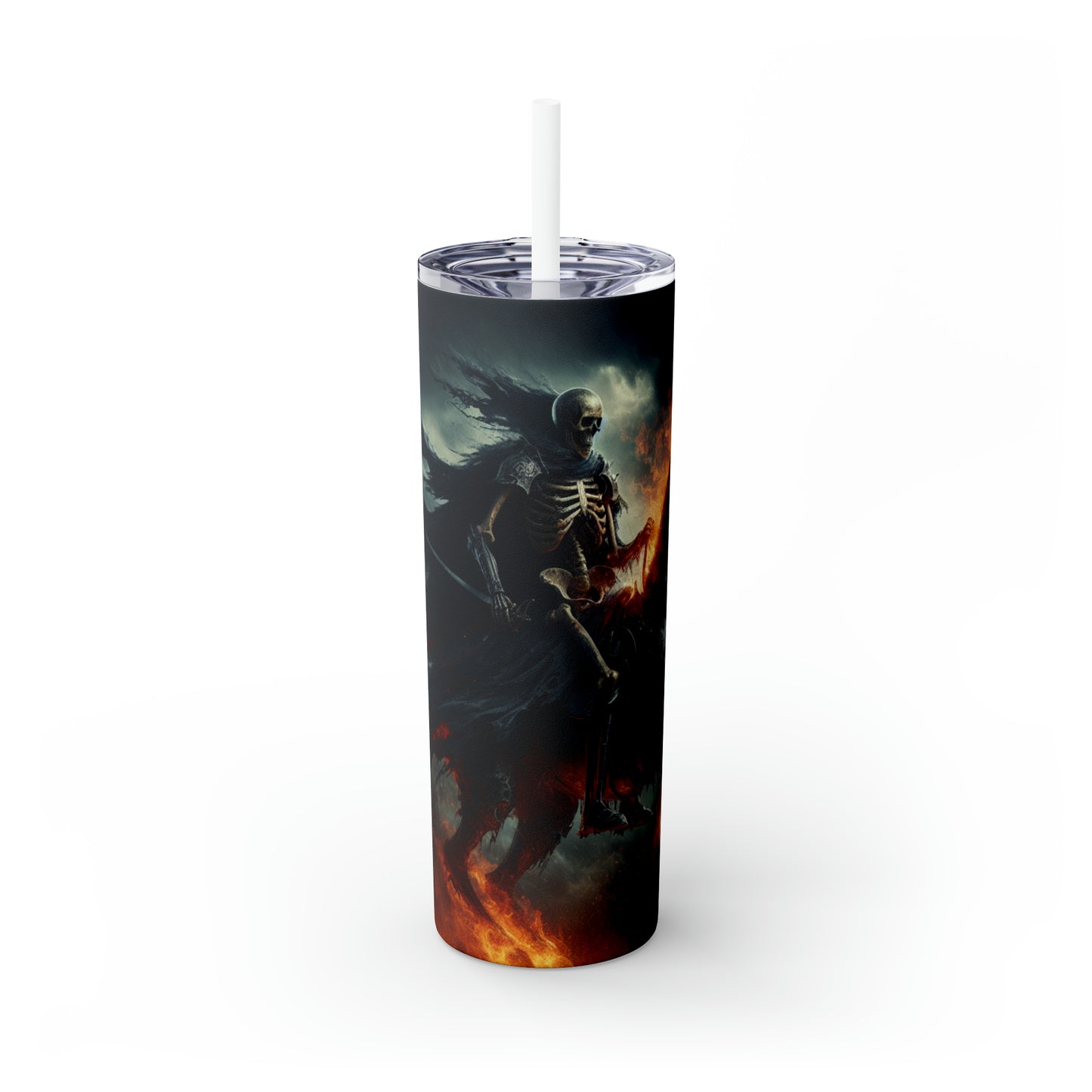 "Cavalerie de la Nuit". - The Alien Maars® Skinny Tumbler avec paille 20oz Art gothique