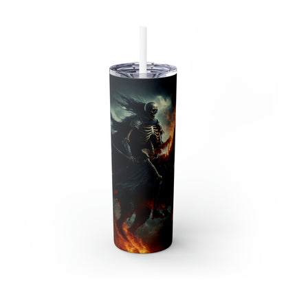 "Cavalerie de la Nuit". - The Alien Maars® Skinny Tumbler avec paille 20oz Art gothique