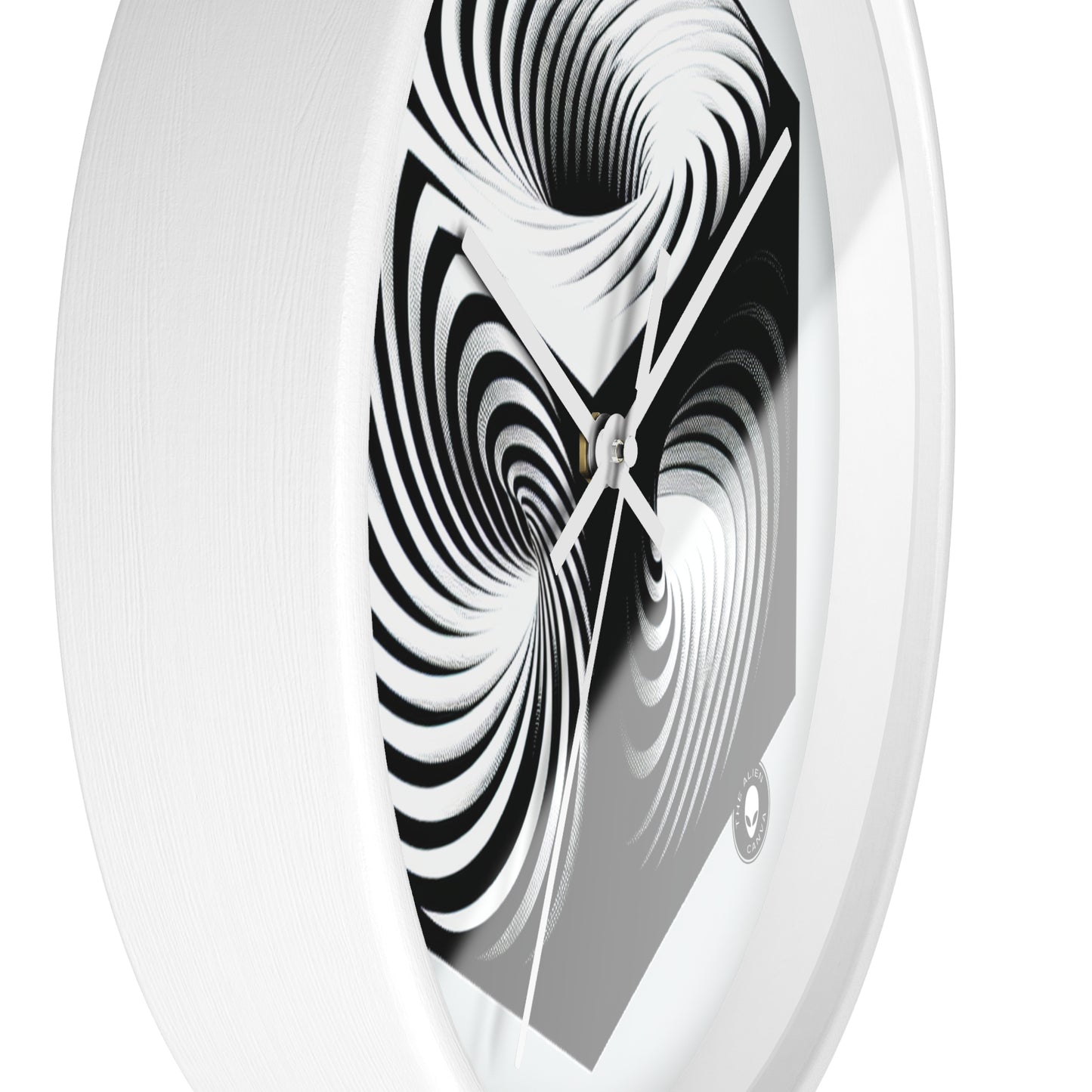 "Convolutional Cube: An Optical Illusion of Unceasing Movement" - The Alien Wall Clock Op Art