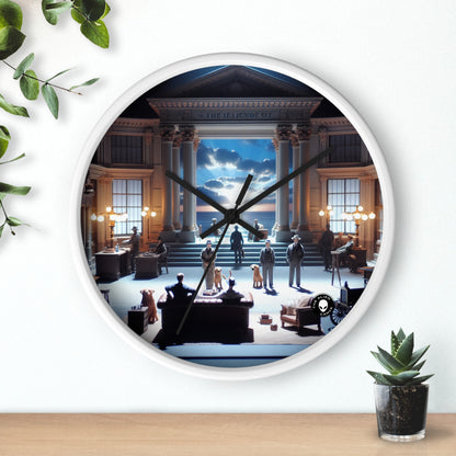 Title: "Ocean Symphony: A Photorealistic Ode to the Crashing Waves" - The Alien Wall Clock Photorealism