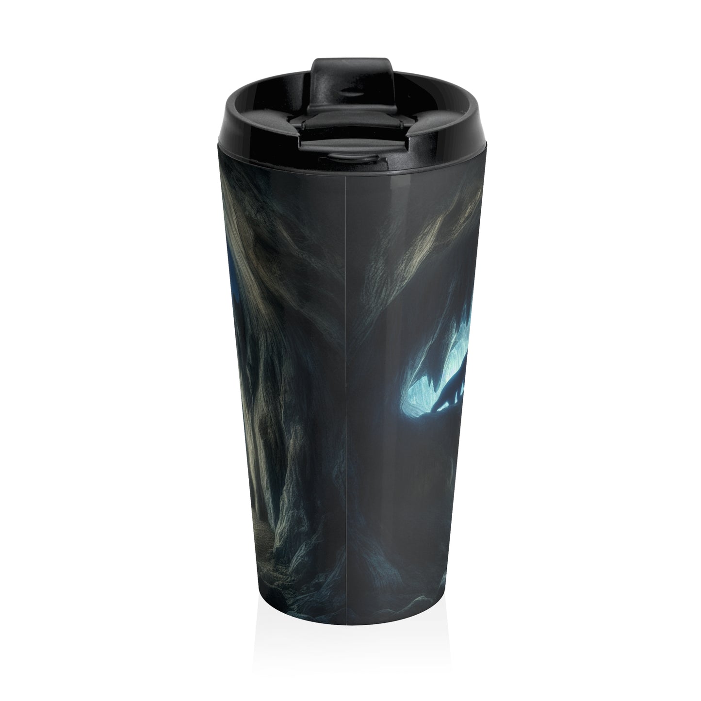 "The Bear and the Cosmic Balance" - The Alien Stainless Steel Travel Mug Cave Painting Style