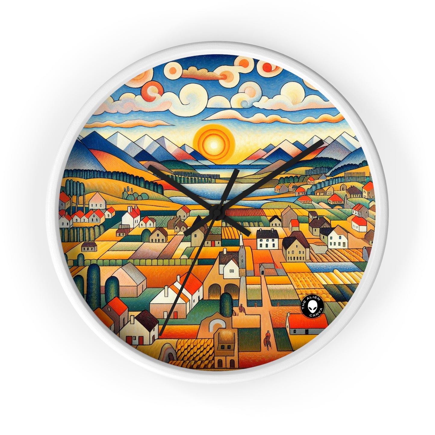 "Primal Paradise: A Vibrant Jungle Celebration" - The Alien Wall Clock Primitivism