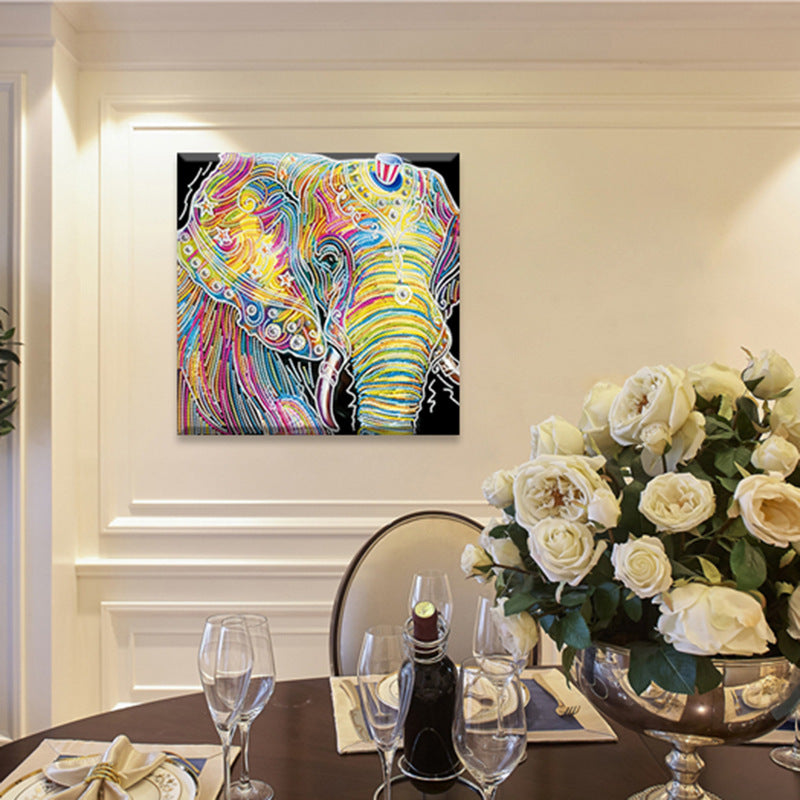 Indian Elephant Special Shape  Diamond Painting