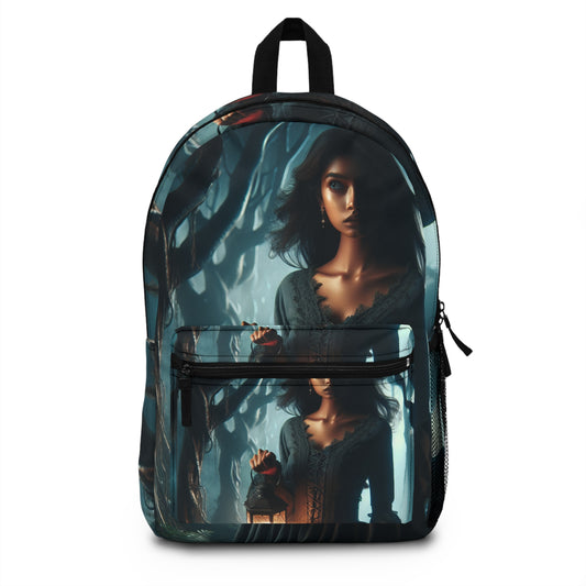 "Ready for Battle in the Twisted Woods" - The Alien Backpack Gothic Art Style