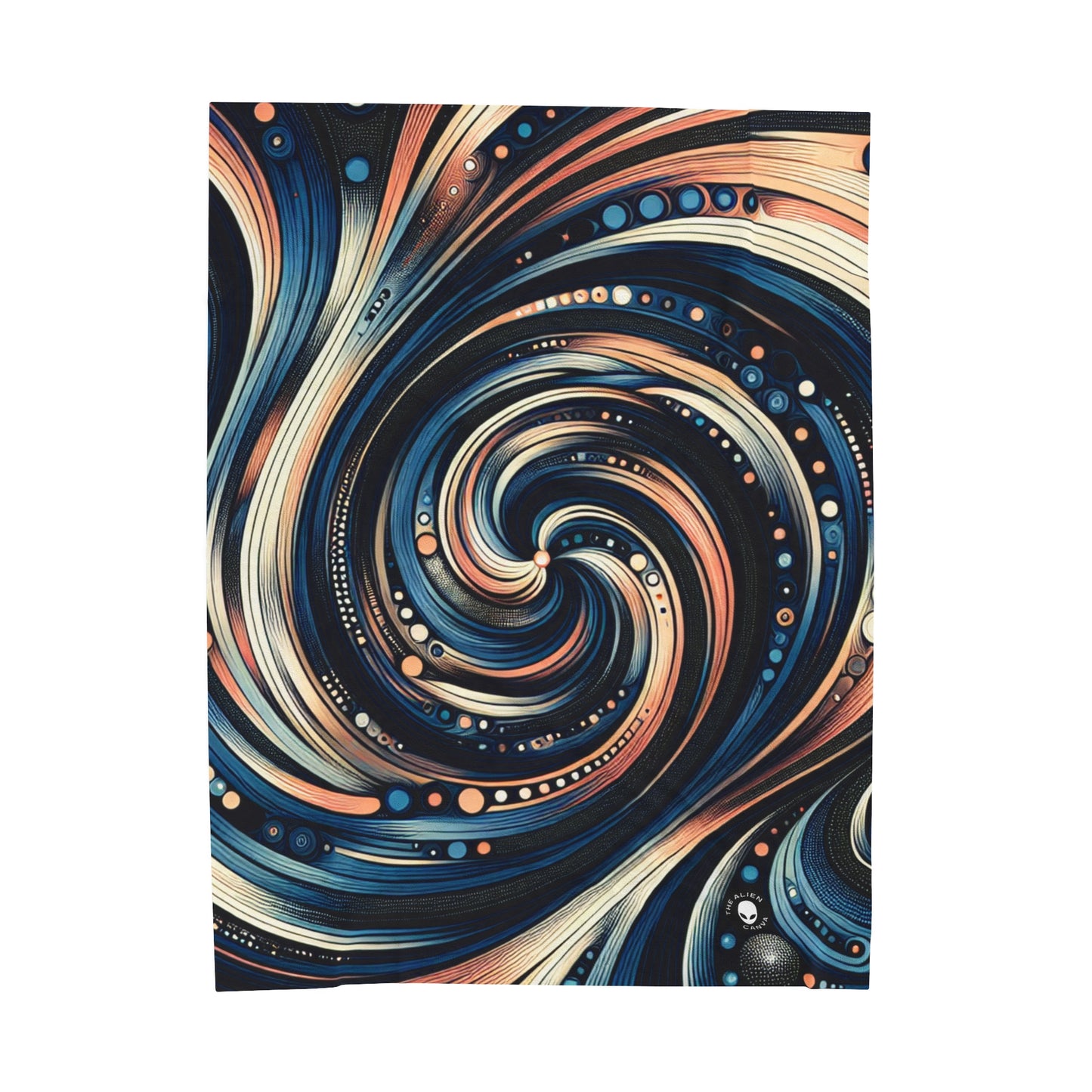 "Caos en armonía: una exploración dinámica del arte generativo" - The Alien Velveteen Plush Blanket Generative Art