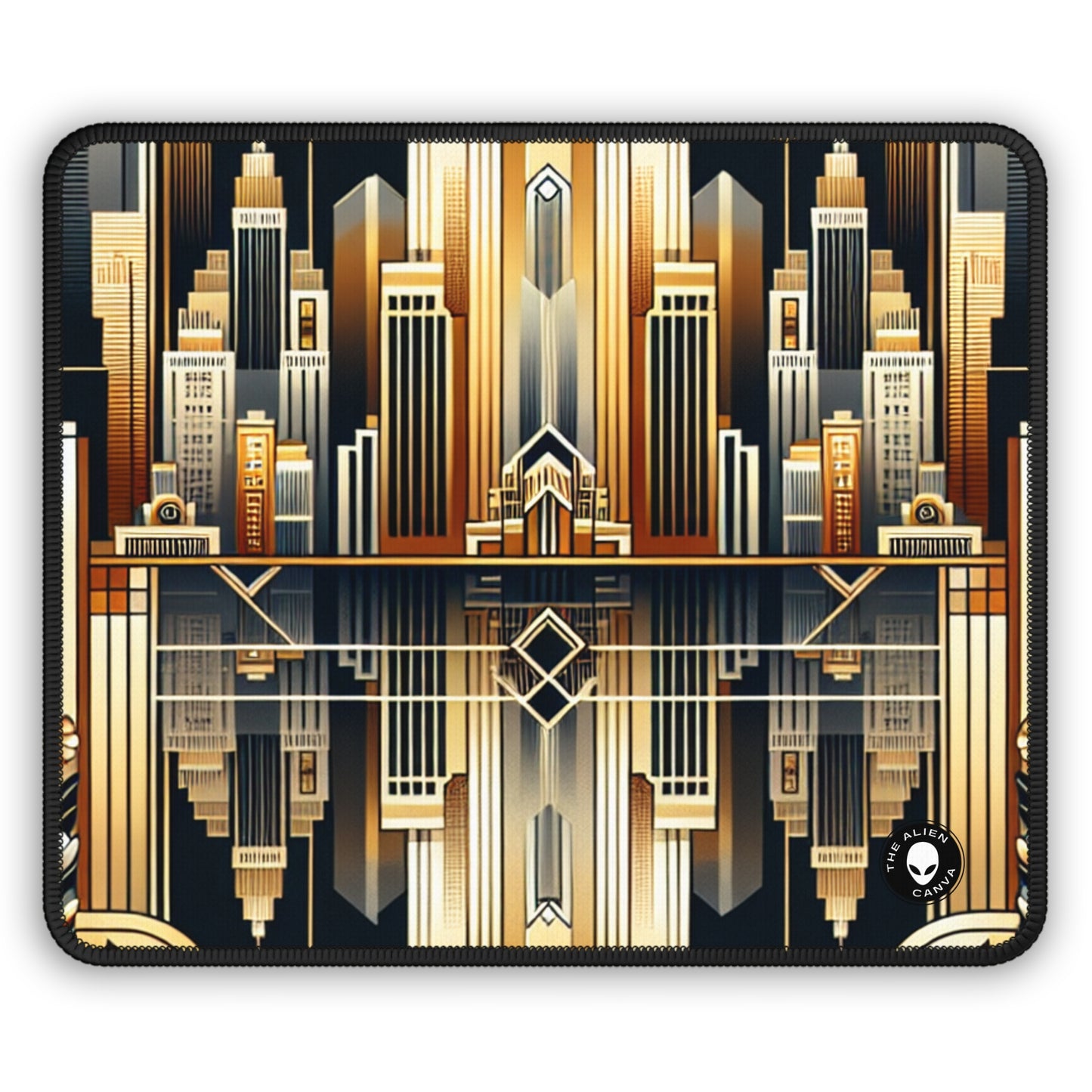 "Luxe Deco: Artistic Elegance at The Grand Hotel" - The Alien Gaming Mouse Pad Art Deco