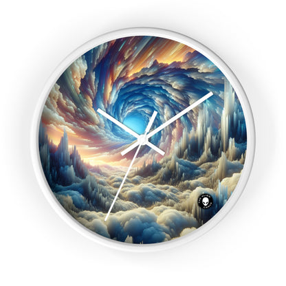 Crystal Peaks and Colorful Skies - The Alien Wall Clock