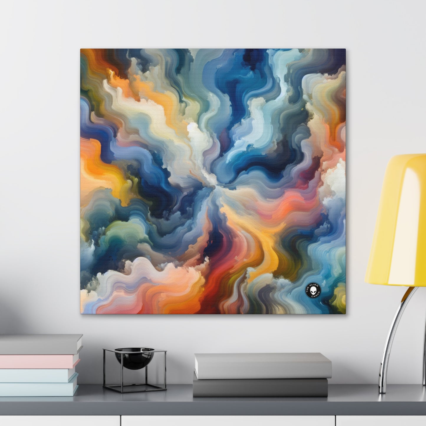 "Sunset Reflections: A Serene Color Field Painting" - The Alien Canva Color Field Painting