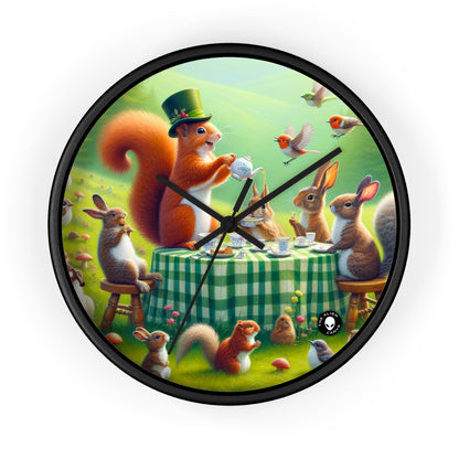 "Enchanted Meadow Tea Party" - L'horloge murale Alien