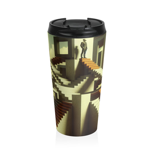 "The Stairway to Paradox" - The Alien Stainless Steel Travel Mug