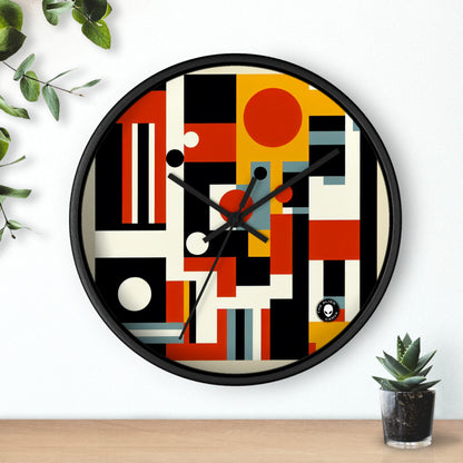 "Paysage urbain futuriste : harmoniser l'art et la technologie dans un chef-d'œuvre constructiviste dynamique" - The Alien Wall Clock Constructivism