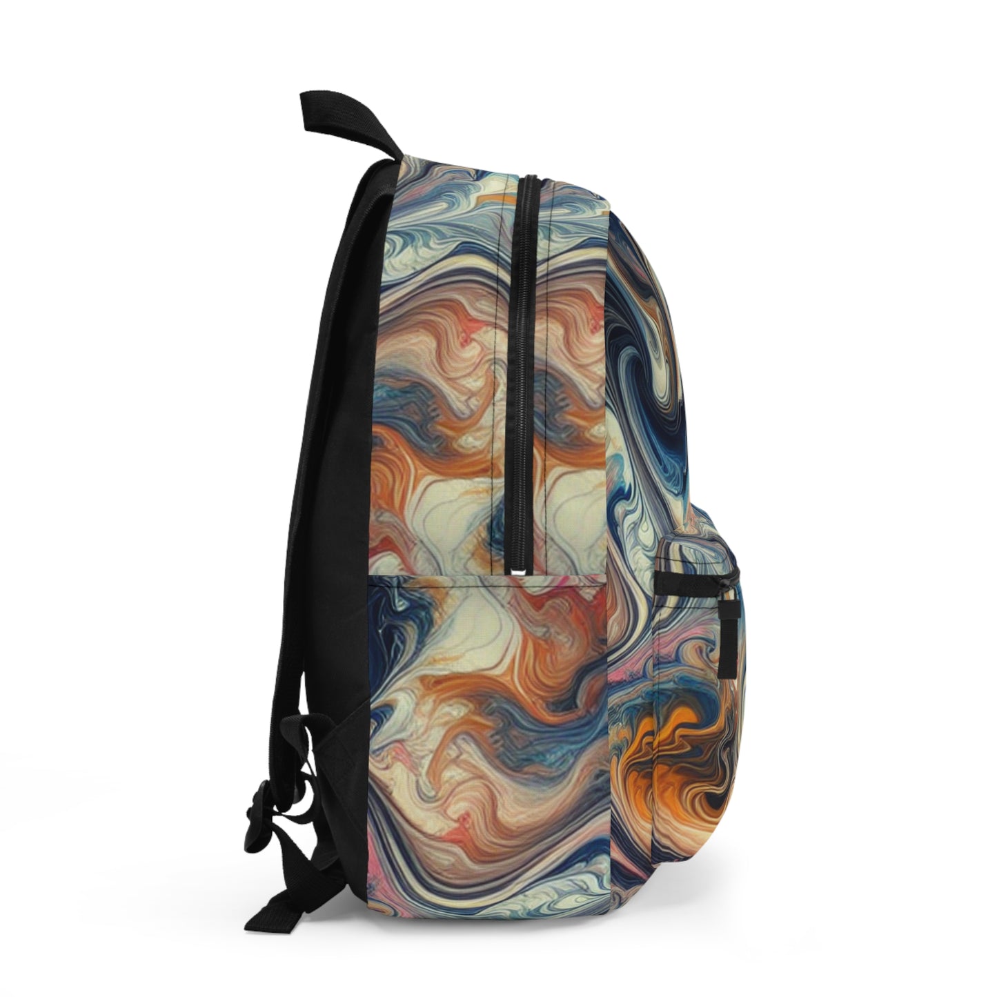 Forêt tropicale luxuriante : Coulée acrylique inspirée de la beauté tropicale - Le sac à dos Alien