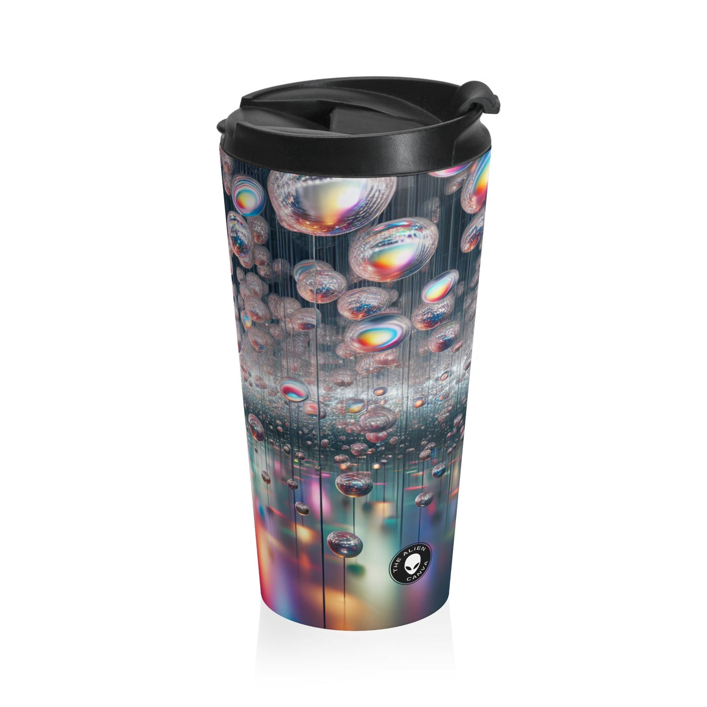 "Ephemeral Embrace: A Timeless Installation" - The Alien Stainless Steel Travel Mug Installation Art