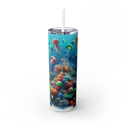 « Jellyfish Fantasy » - Le verre fin Alien Maars® avec paille 20 oz