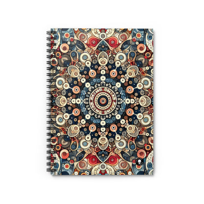 "Nature's Harmony: Floral Mandala Art" - L'art du motif du carnet à spirale Alien (ligne lignée)