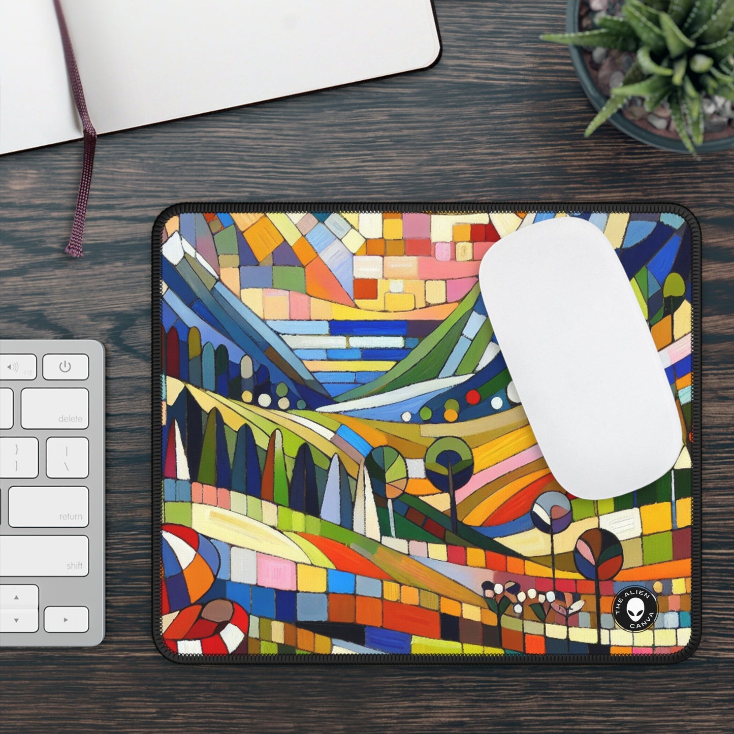 "Picnic Party in the Meadow" - The Alien Gaming Mouse Pad Naïve Art