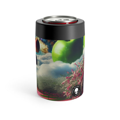 "Apple Sky and Pink Flower Carpet: A Surreal Landscape" - The Alien Can Holder