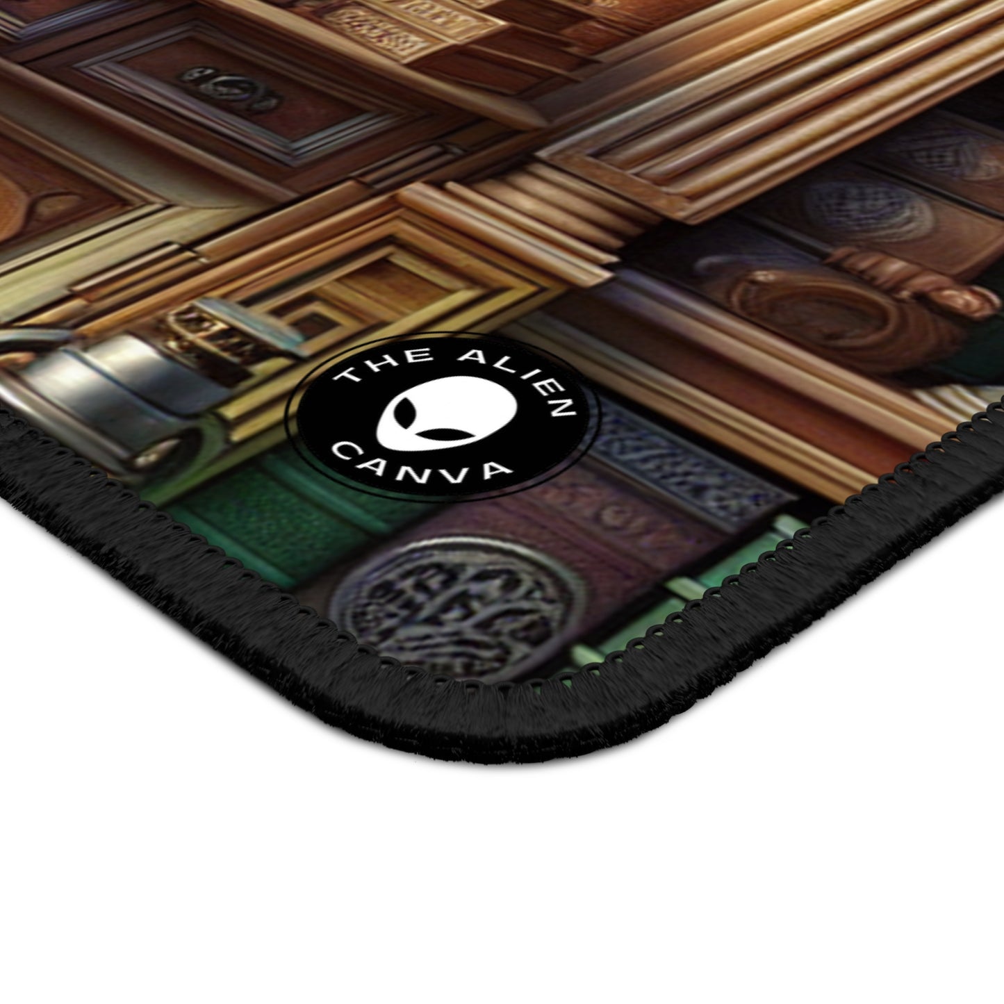 "Revealed Wonders: A Trompe-l'oeil Journey to an Underwater Oasis" - The Alien Gaming Mouse Pad Trompe-l'oeil