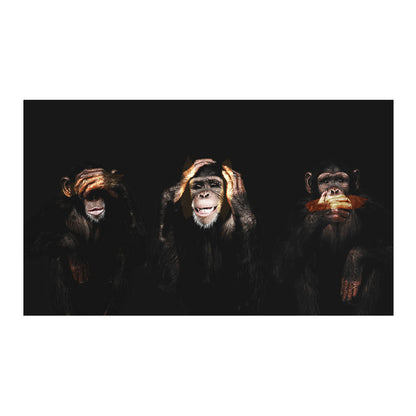 3 Monkeys Poster Cool Graffiti Street Art Canvas Painting Wall Art Living Room Home Decor