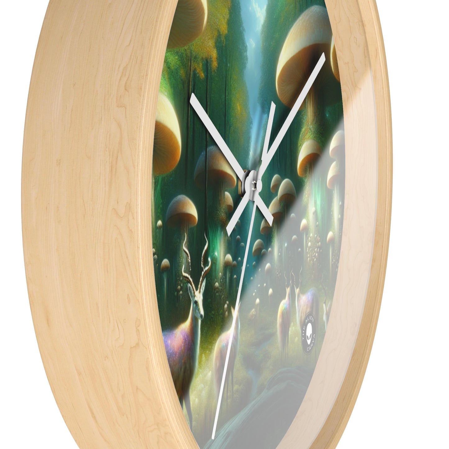 "Mystical Mushroom Grove" - The Alien Wall Clock