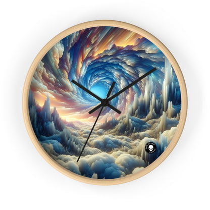 Crystal Peaks and Colorful Skies - The Alien Wall Clock