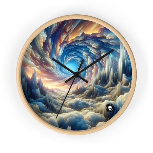 Crystal Peaks and Colorful Skies - The Alien Wall Clock