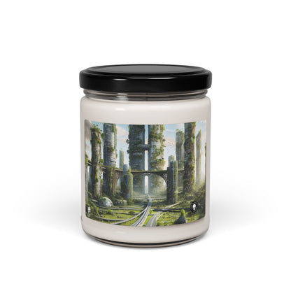 "Nature's Reclamation: A Futuristic Cityscape" - The Alien Scented Soy Candle 9oz