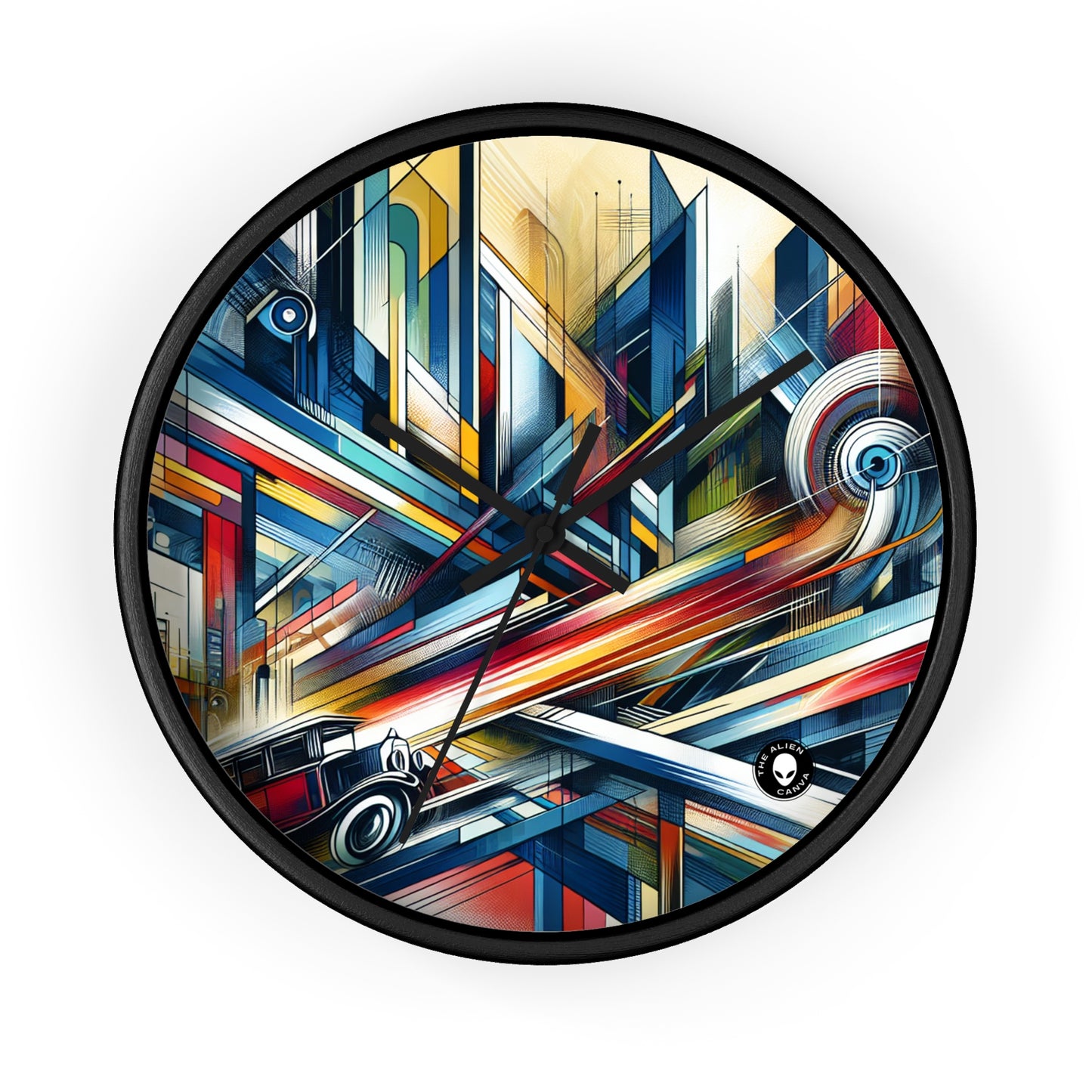 "Galactic Dream: Futuristic Neon City" - The Alien Wall Clock Futurism