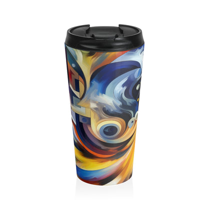 "Primal Energy in Wild Nature" - Taza de Viaje de Acero Inoxidable Alien Estilo Primitivismo