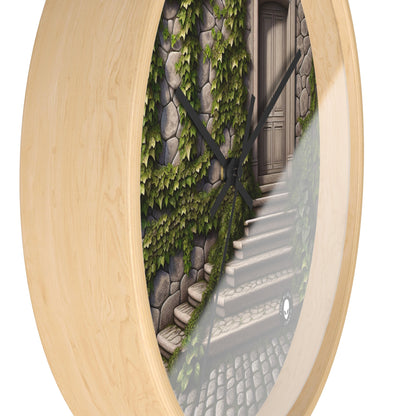 "Trompe-L'oeil Ivy Wall" - The Alien Wall Clock Trompe-l'oeil