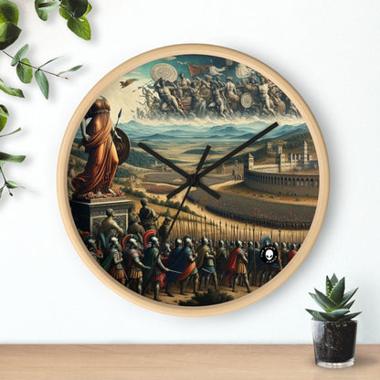 "Minerva sobre el campo de batalla del Renacimiento" - El reloj de pared alienígena Arte renacentista