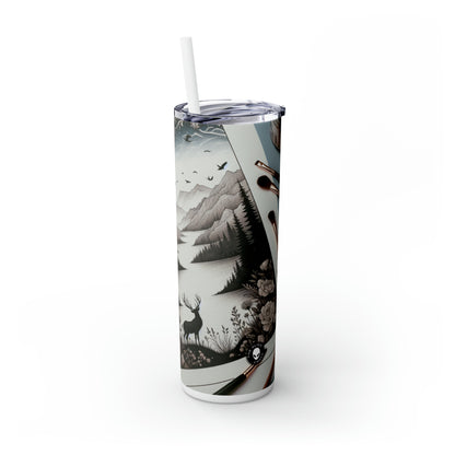 « Twilight Serenity : A Romantic Landscape » - The Alien Maars® Skinny Tumbler avec paille 20oz Romantisme