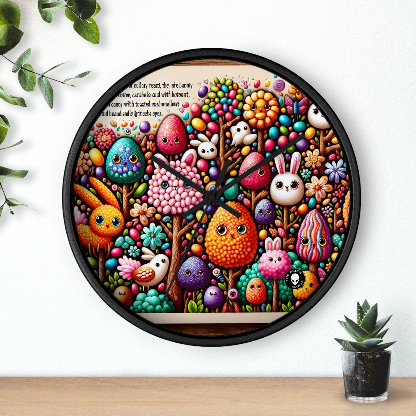 "Jellybean Forest Fantasy" - L'horloge murale extraterrestre